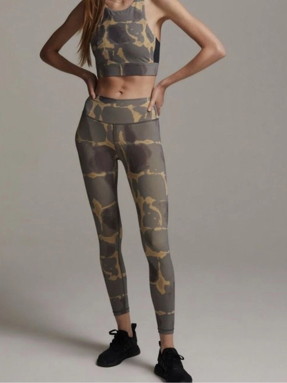 Varley Luna Leggings Golden Tie Dye High Waist Yoga
